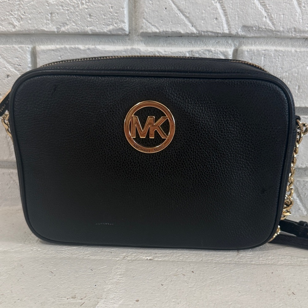 Michael Kors Black and Gold Crossbody Bag